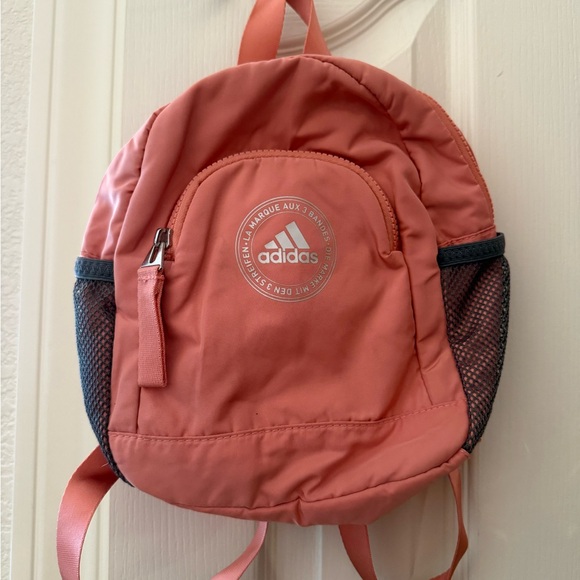 Adidas Salmon Pink Backpack with Mesh Pockets - Picture 1 of 3